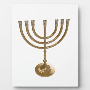 gold menorah fotoplatte