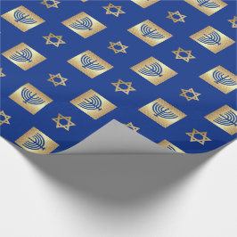 Gold Menorah & Star von David Jewish Holidays Geschenkpapier