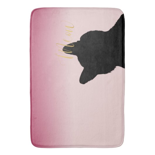 Gold Meow Kitty Badematte (Vorderseite Vertikal)