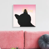 Gold Meow Kitty Leinwanddruck (Insitu (Wohnzimmer))