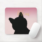 Gold Meow Kitush Rosa ombre Mousepad (Mit Mouse)