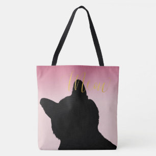 Gold Meow Kitush Rosa ombre Tasche