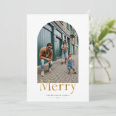 Gold Merch Arch Frame Foto Weihnachten (Stehend Vorderseite)