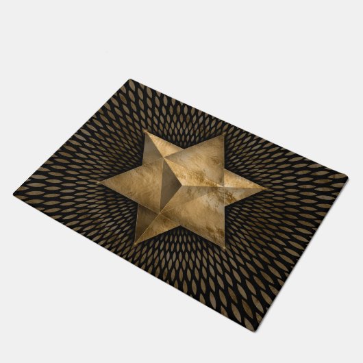 Gold Merkabah Fußmatte (Schrägansicht)