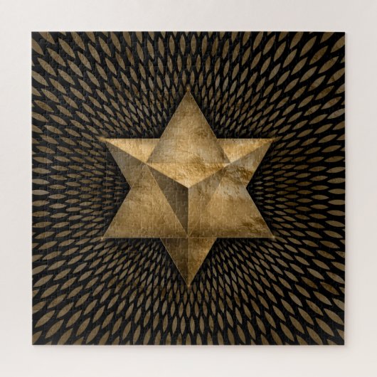 Gold Merkabah Puzzle (Vertikal)