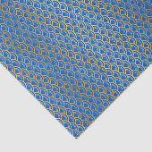 Gold Mermaid Scale auf Royal Blue Seidenpapier (Ausschnitt)