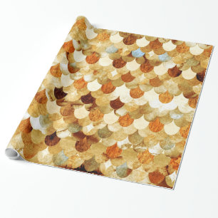 Gold Mermaidskales Mermaid Fishskales Scales Geschenkpapier