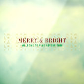 Gold Merry Bright Willkommen Weihnachten Fensteraufkleber (Blatt 3)