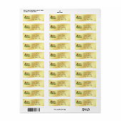 Gold Merry Christmas Address Label (Vorne)