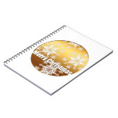 Gold Merry Christmas Snowflakes - Notizblock (Linke Seite)