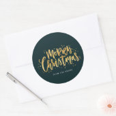 Gold Merry Christmas Sticker (Umschlag)