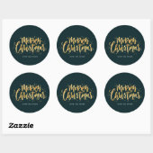Gold Merry Christmas Sticker (Blatt)