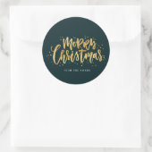 Gold Merry Christmas Sticker (Tasche)