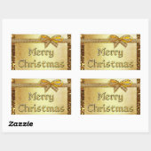 Gold Merry Christmas Sticker (Blatt)