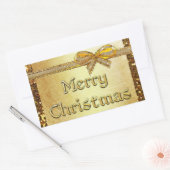 Gold Merry Christmas Sticker (Umschlag)