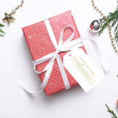 Gold Merry Christmas Typography Custom Geschenkanhänger