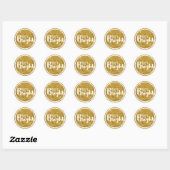 Gold, Merry und Bright Holiday Sticker (Blatt)