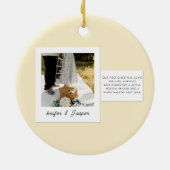 Gold Merry & Verheiratet Erster Weihnachtsfeiertag Keramik Ornament (Hinten)