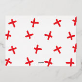 Gold Merry | Weihnachtsbriefe Foto Folien Feiertagskarte (Rückseite)