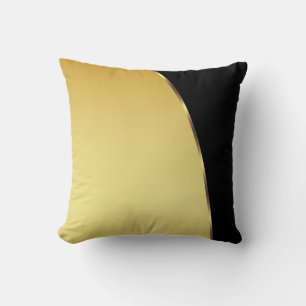 Gold Metal Elegante Moderne Schwarz Kissen