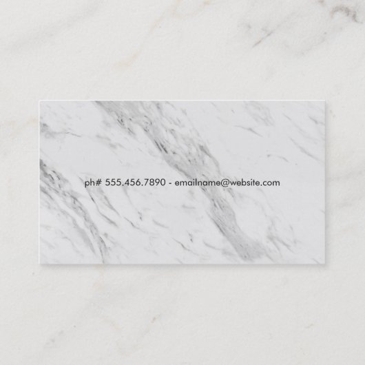 Gold Metal House Logo | Marmor Visitenkarte (Rückseite)