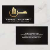 Gold Metal Key House Realtor Visitenkarte (Vorne/Hinten)