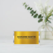 Gold Metal Shine | Silbergrenze Visitenkarte (Stehend Vorderseite)