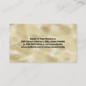 Gold Metal Shiny Texture Wine Brillen Visitenkarte (Rückseite)