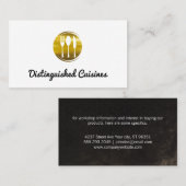 Gold Metal Silverware Logo Visitenkarte (Vorne/Hinten)