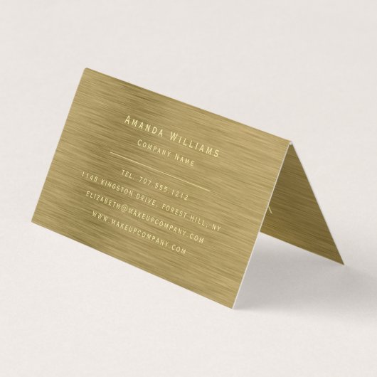 Gold Metal Texture Double Loyalty Business Card Visitenkarten (Rückseite)