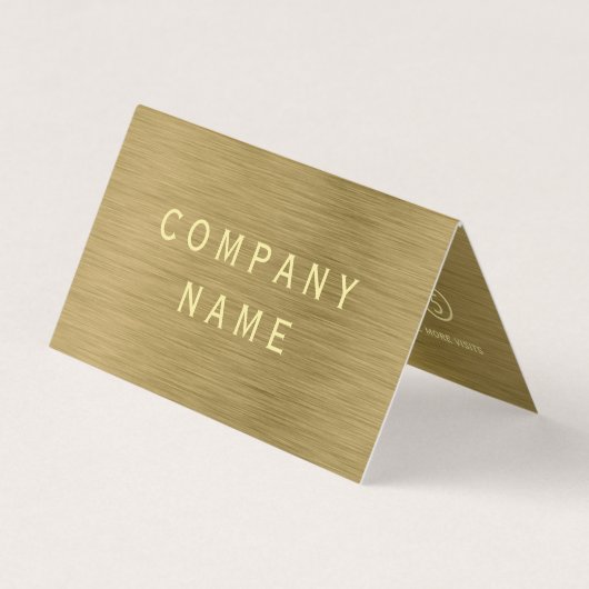 Gold Metal Texture Double Loyalty Business Card Visitenkarten (Vorderseite)