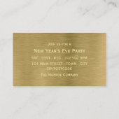 Gold Metal Texture New Year's Eve Party Ticket (Rückseite)