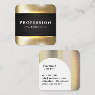 Gold Metal Vector Metallstahl Quadratische Visitenkarte