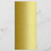 Gold Metal Wedding Buffet Menü Menükarte (Rückseite)