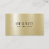 Gold Metall Edelstahl Textur QR Code Visitenkarte (Vorderseite)