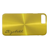 Gold-Metall-Edelstahlaussehen Case-Mate iPhone Hülle (Rückseite (Horizontal))