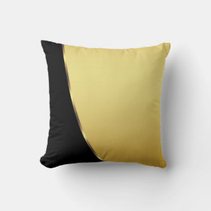 Gold Metall Elegant Modern Schwarz Kissen