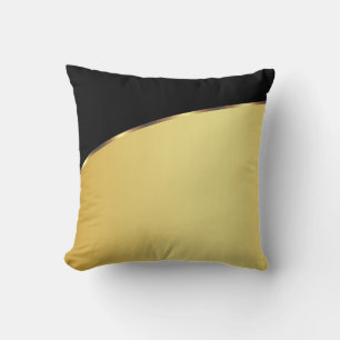 Gold Metall Elegant Modern Schwarz Kissen