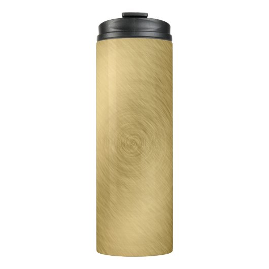 Gold-Metall-Hintergrund oder Textur-Abstract, a Thermosbecher (Vorderseite)
