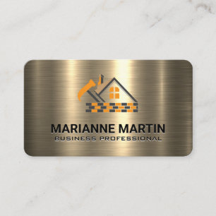 Gold Metall   Home Hammers Logo   Reparatur Visitenkarte