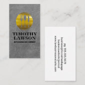 Gold-Metall-Silberware | Luxus | Kulinarisch Terminkarte (Vorne/Hinten)