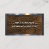 Gold Metallhäuser | Holz Visitenkarte (Rückseite)