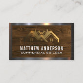 Gold Metallhäuser | Holz Visitenkarte (Vorderseite)