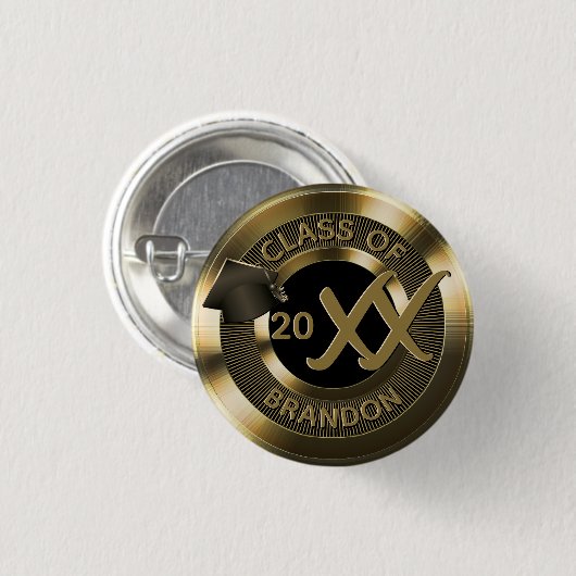 Gold-Metallic-Abschluss Button (Vorne & Hinten)