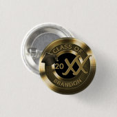 Gold-Metallic-Abschluss Button (Vorne & Hinten)