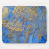 Gold-Metallic-Abstrakt auf blau Mousepad (Vorne)