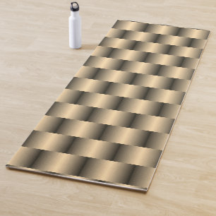 Gold Metallic Abstrakt Basket Weave Eleganter Chic Yogamatte