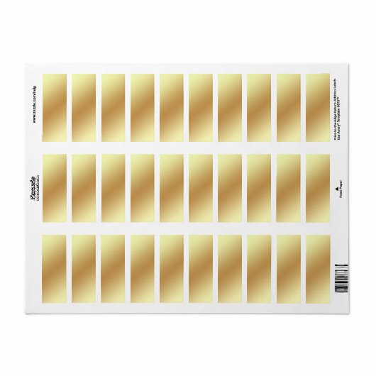 Gold-Metallic-Adressenrückgabezeichen (Vorne)