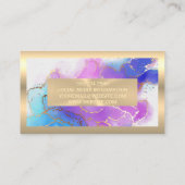 Gold Metallic | Aquarellgoldfolie Visitenkarte (Rückseite)