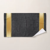 Gold Metallic auf schwarz Badhandtuch Set (Handtuch)
